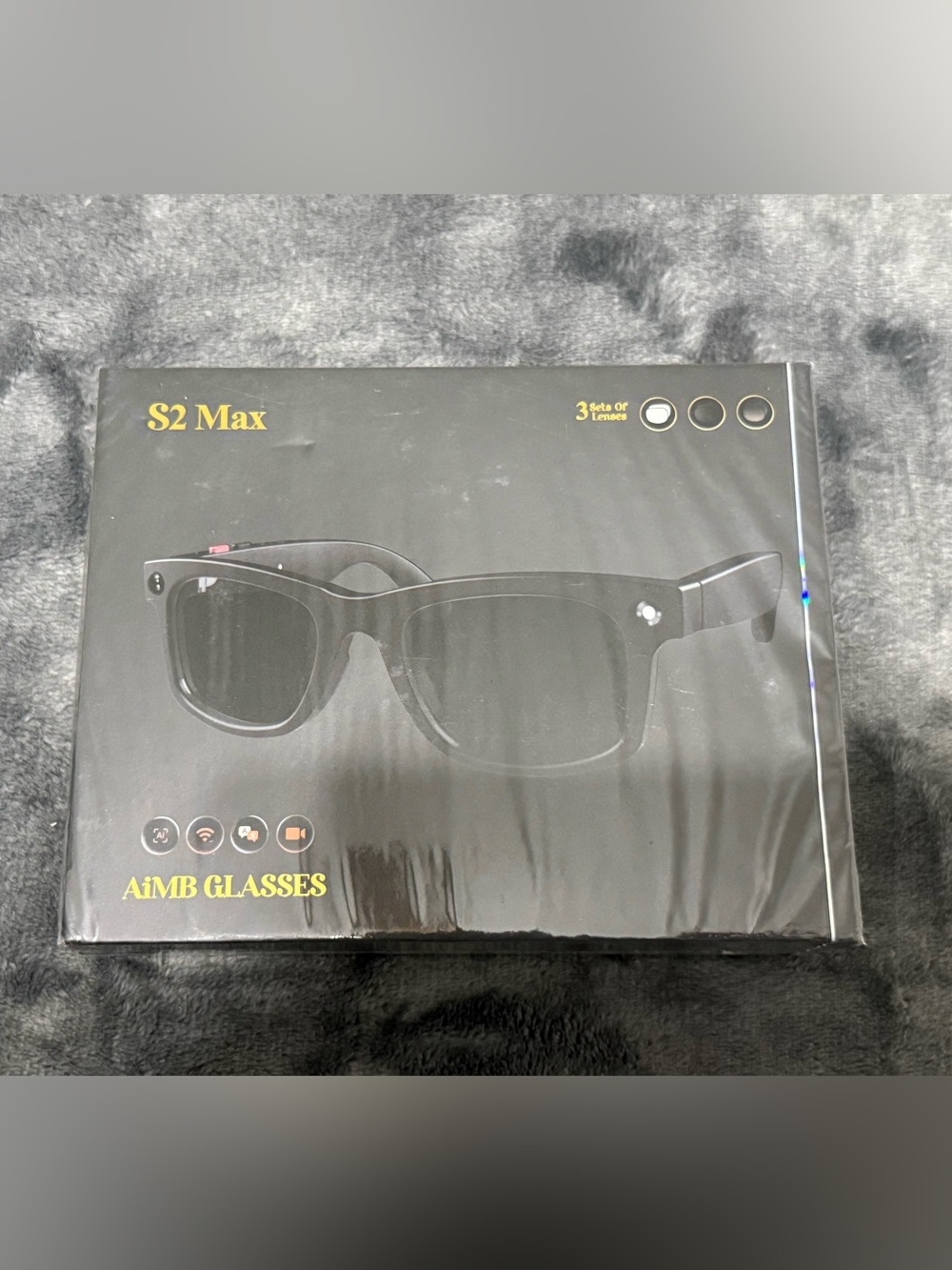 AiMB S2 Max Smart Glasses — Black